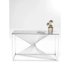 Online Konsole Laser Silber Klarglas 120X40 Kommoden & Sideboards