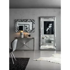 Online Konsole Laser Silber Klarglas 120X40 Kommoden & Sideboards