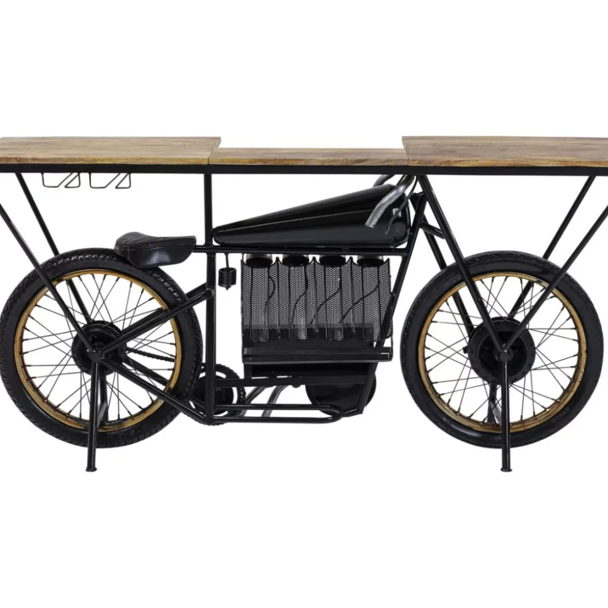 Outlet Konsole Motorbike Schwarz Kommoden & Sideboards