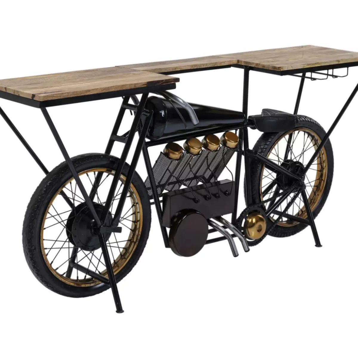 Outlet Konsole Motorbike Schwarz Kommoden & Sideboards