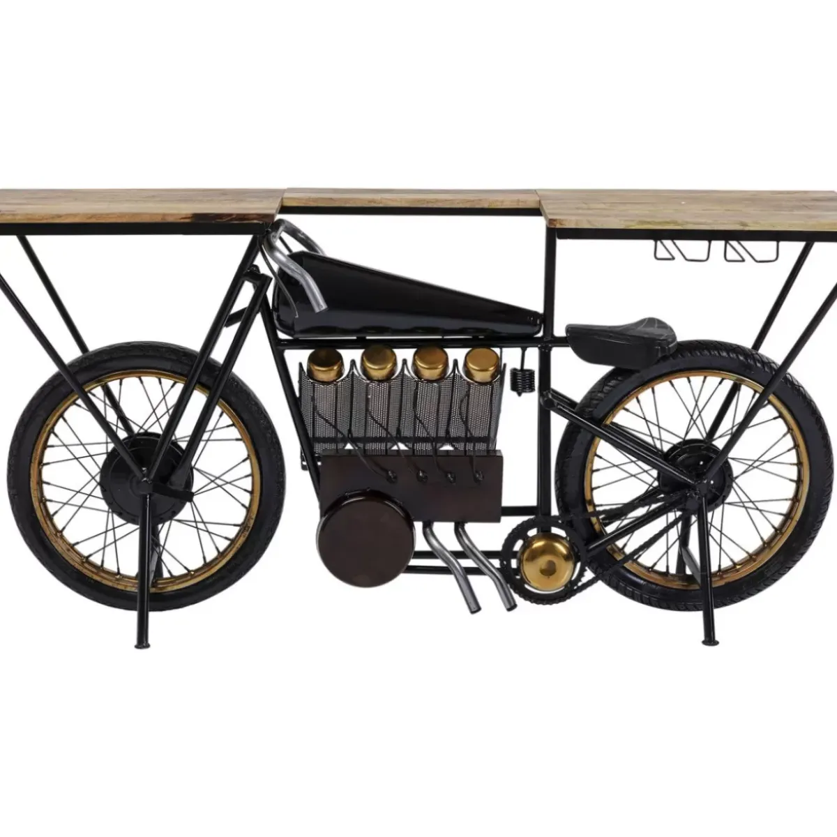 Outlet Konsole Motorbike Schwarz Kommoden & Sideboards