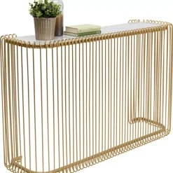 Online Konsole Wire Glas Marble Gold 142X89Cm Kommoden & Sideboards