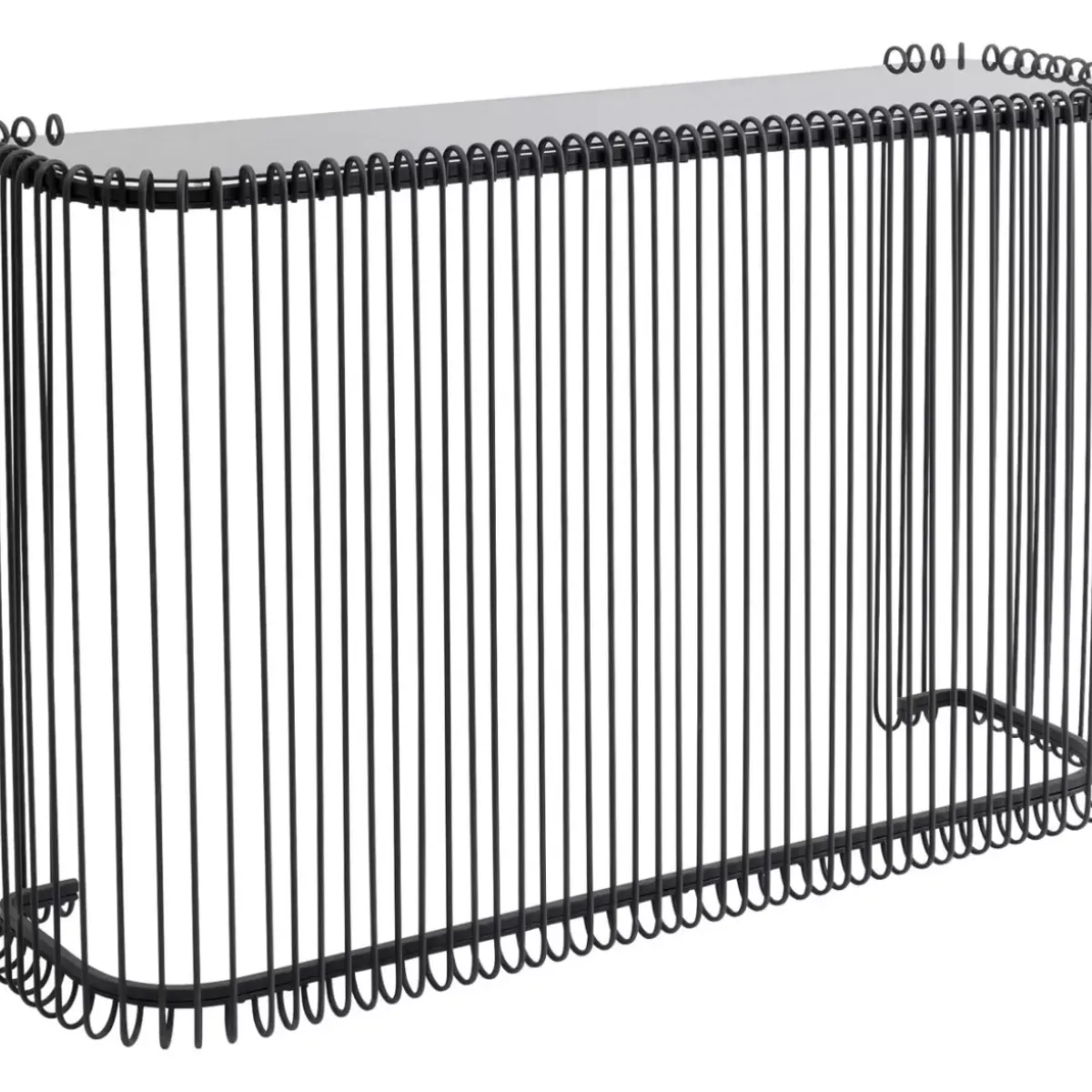 Discount Konsole Wire Glas Schwarz 142X89Cm Kommoden & Sideboards