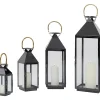 Discount Laterne Giardino Schwarz Gold (4/Set) Kerzenständer & Laternen