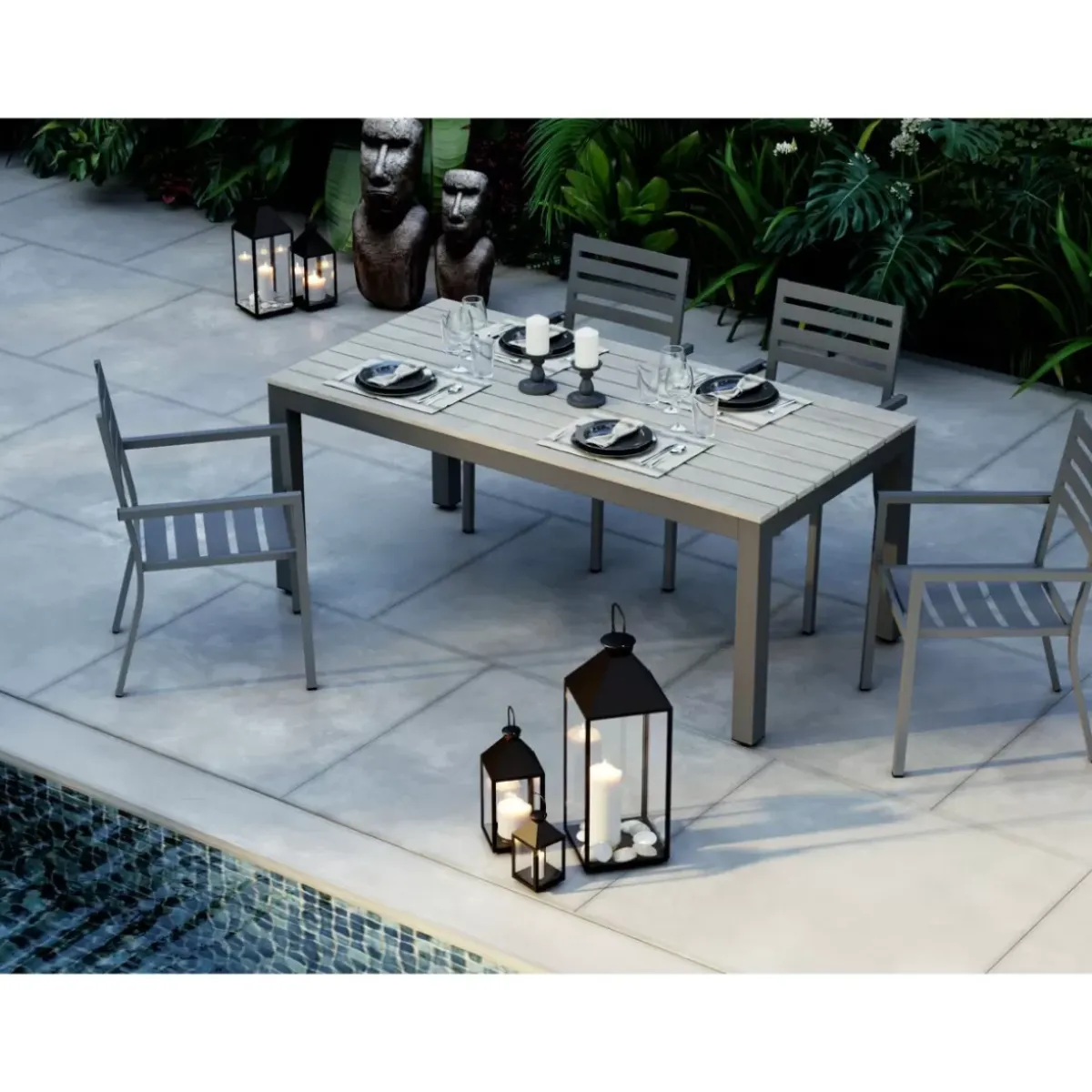 Discount Laterne Giardino Schwarz Gold (4/Set) Kerzenständer & Laternen