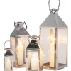 Sale Laterne Giardino Silver (4/Set) Kerzenständer & Laternen