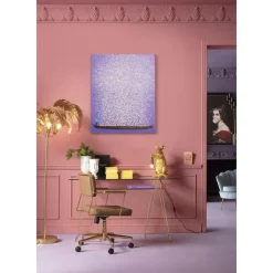 Discount Leinwandbild Flower Boat Lila Weis 80X100Cm Bilder