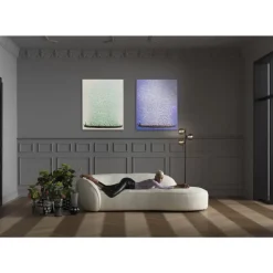 Discount Leinwandbild Flower Boat Lila Weis 80X100Cm Bilder