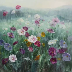 Best Leinwandbild Pastell Flowers 120X120Cm Bilder