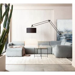 Online Lucca Ottomane Elements Grau Links 90Cm Sofas & Couches