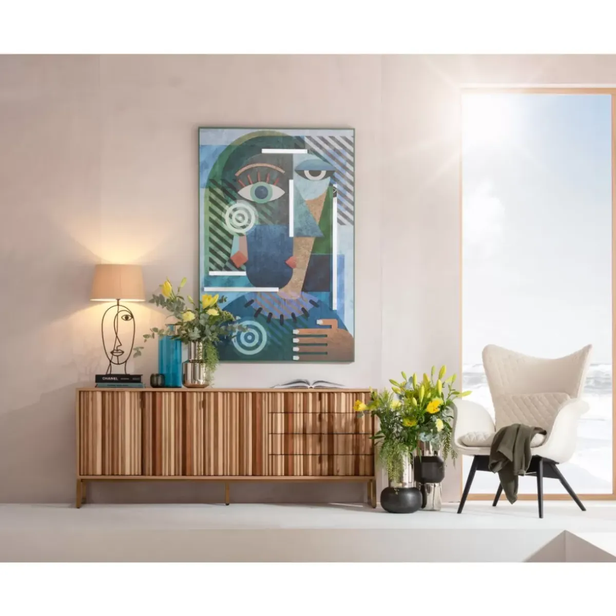 New Objektbild Geometric Woman 100X150Cm Bilder