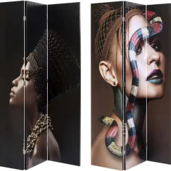 Hot Paravent Royal Headdress Vs Snake Girl 120X180Cm Paravents