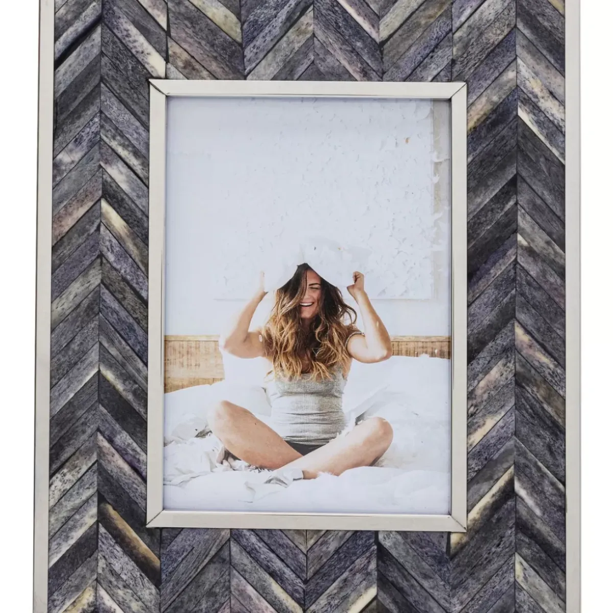 Rahmen Chevron Grau 13X18 Deko & Geschenkartikel