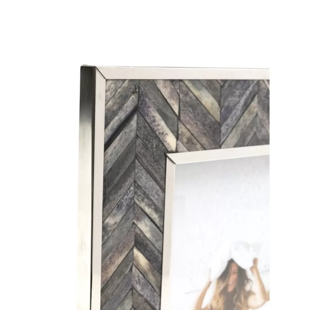 Rahmen Chevron Grau 13X18 Deko & Geschenkartikel
