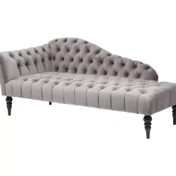 Sale Recamiere Desire Velvet Silbergrau Sofas & Couches