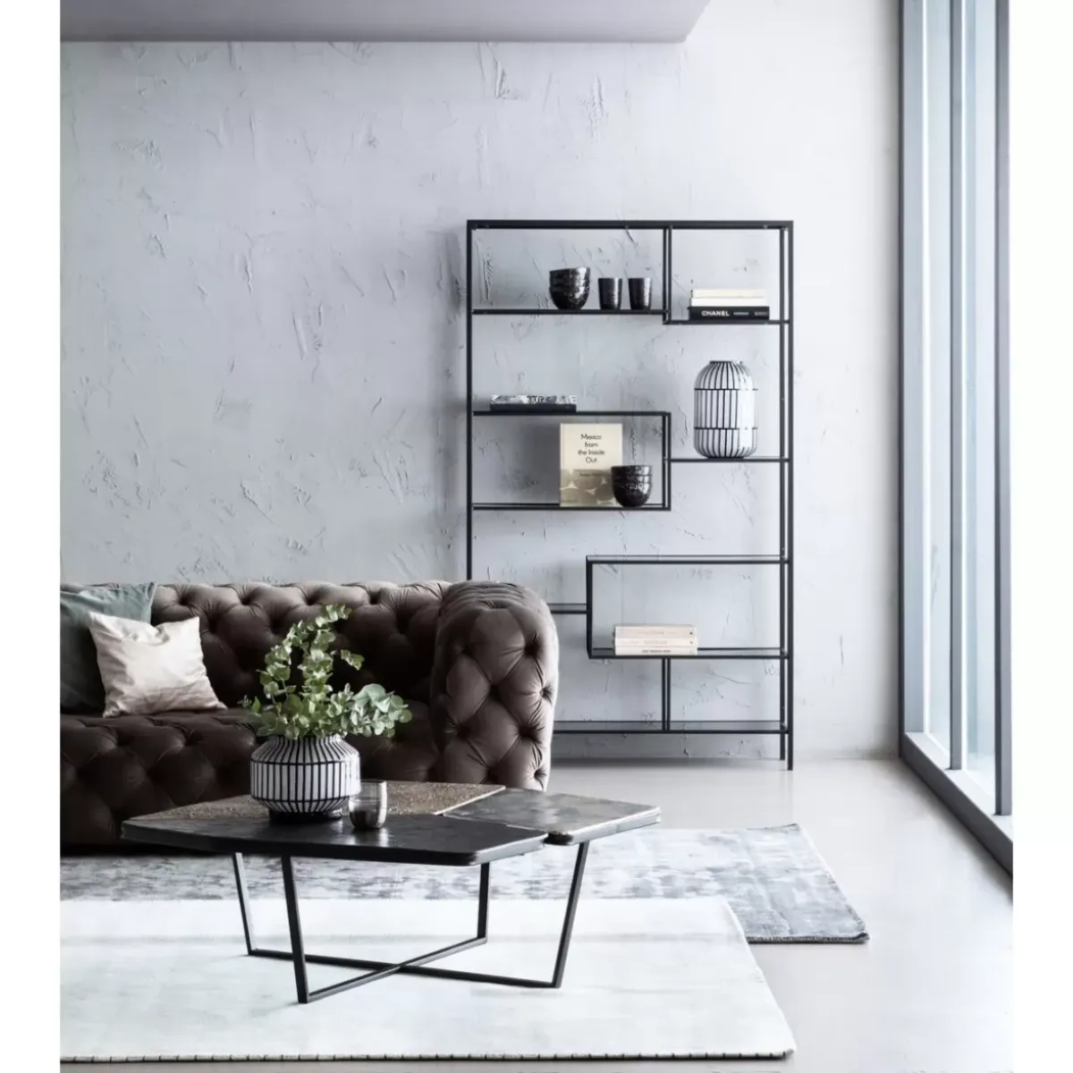 Regal Loft Schwarz 195X115 Regale
