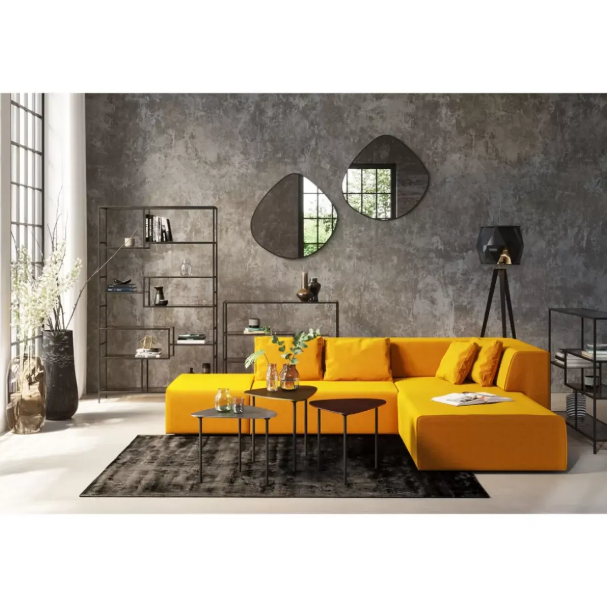 Regal Loft Schwarz 195X115 Regale