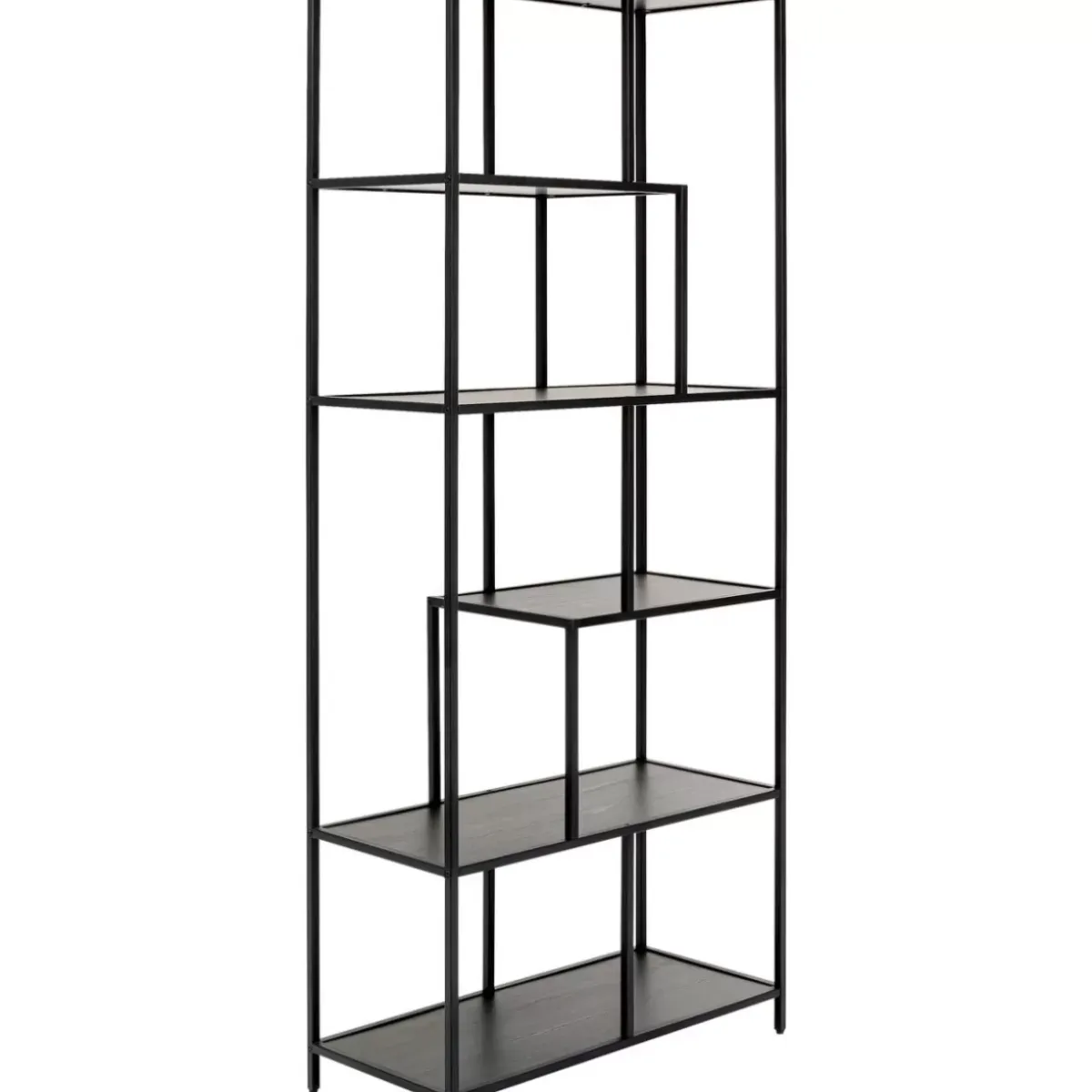 Regal Loftie Schwarz 77X185Cm Regale