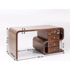 Online Schreibtisch Soft Snake Walnut 150X70Cm Tische