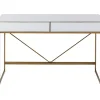 Discount Schreibtisch Soran Gold 120X50Cm Tische