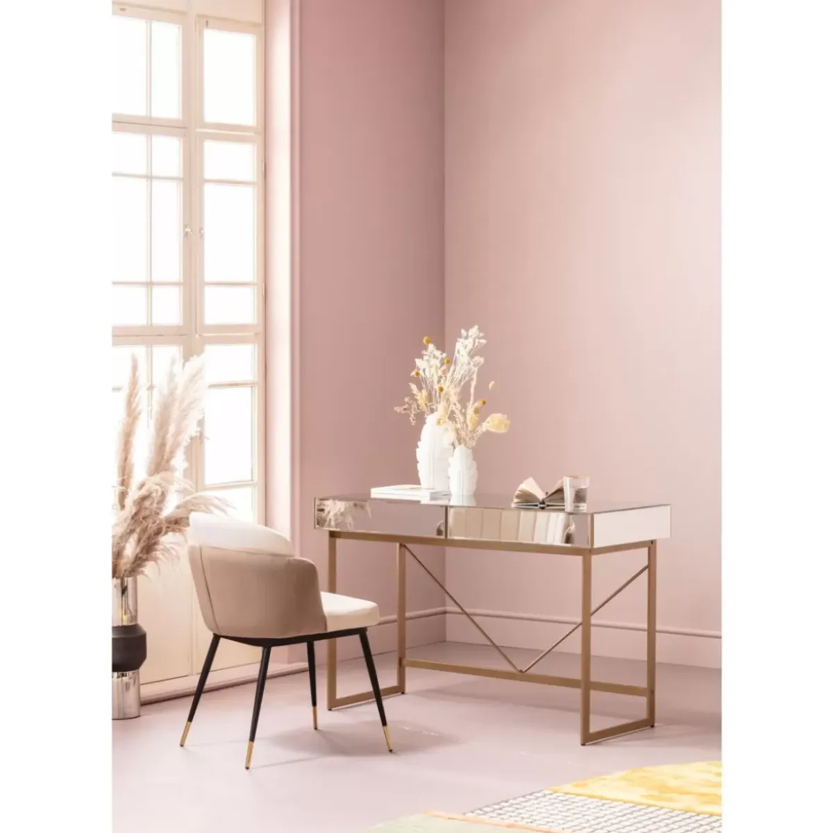 Discount Schreibtisch Soran Gold 120X50Cm Tische