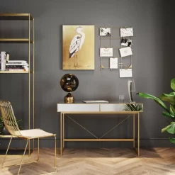 Discount Schreibtisch Soran Gold 120X50Cm Tische