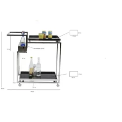 Best Servierwagen Barfly Silber Tische