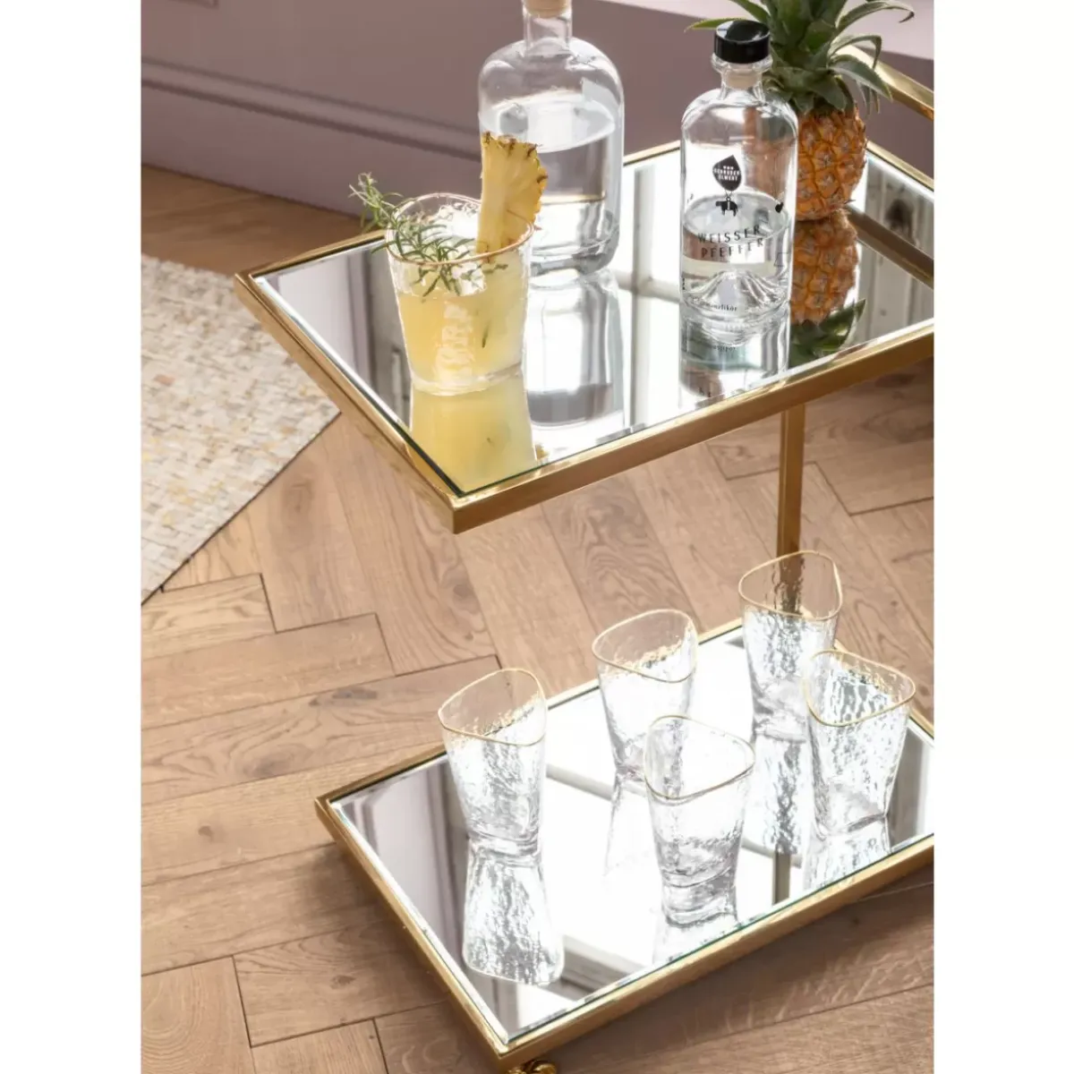Outlet Servierwagen Classy Gold Tische