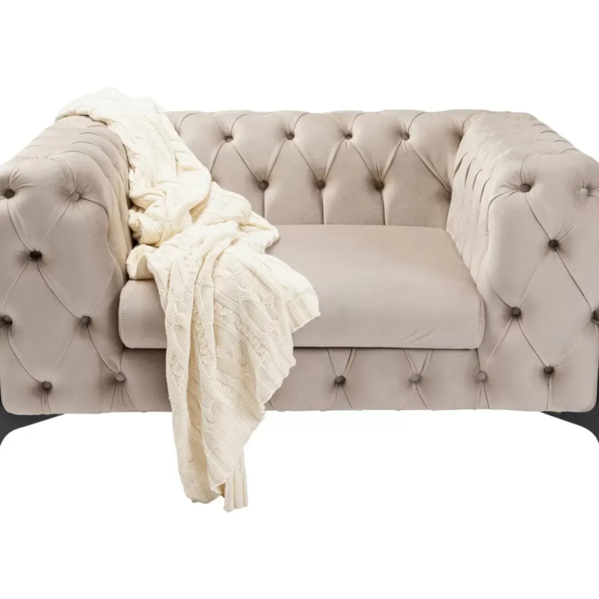 Best Sessel Bellissima Velvet Beige 120Cm Sessel
