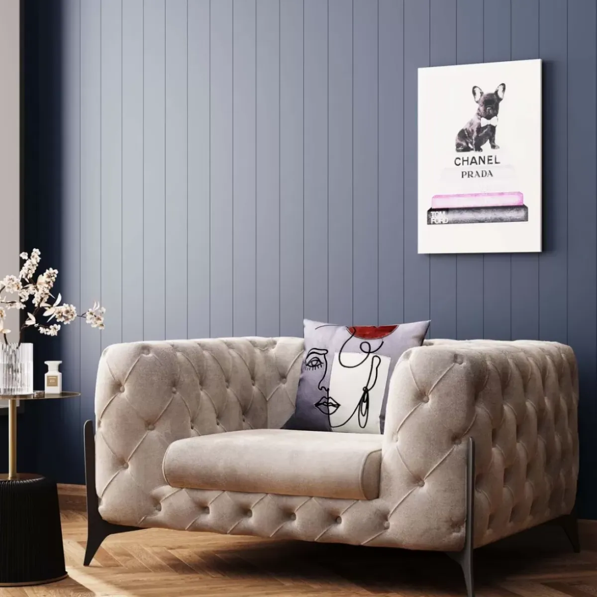Best Sessel Bellissima Velvet Beige 120Cm Sessel