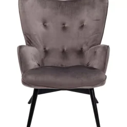 Outlet Sessel Black Vicky Velvet Grau Sessel