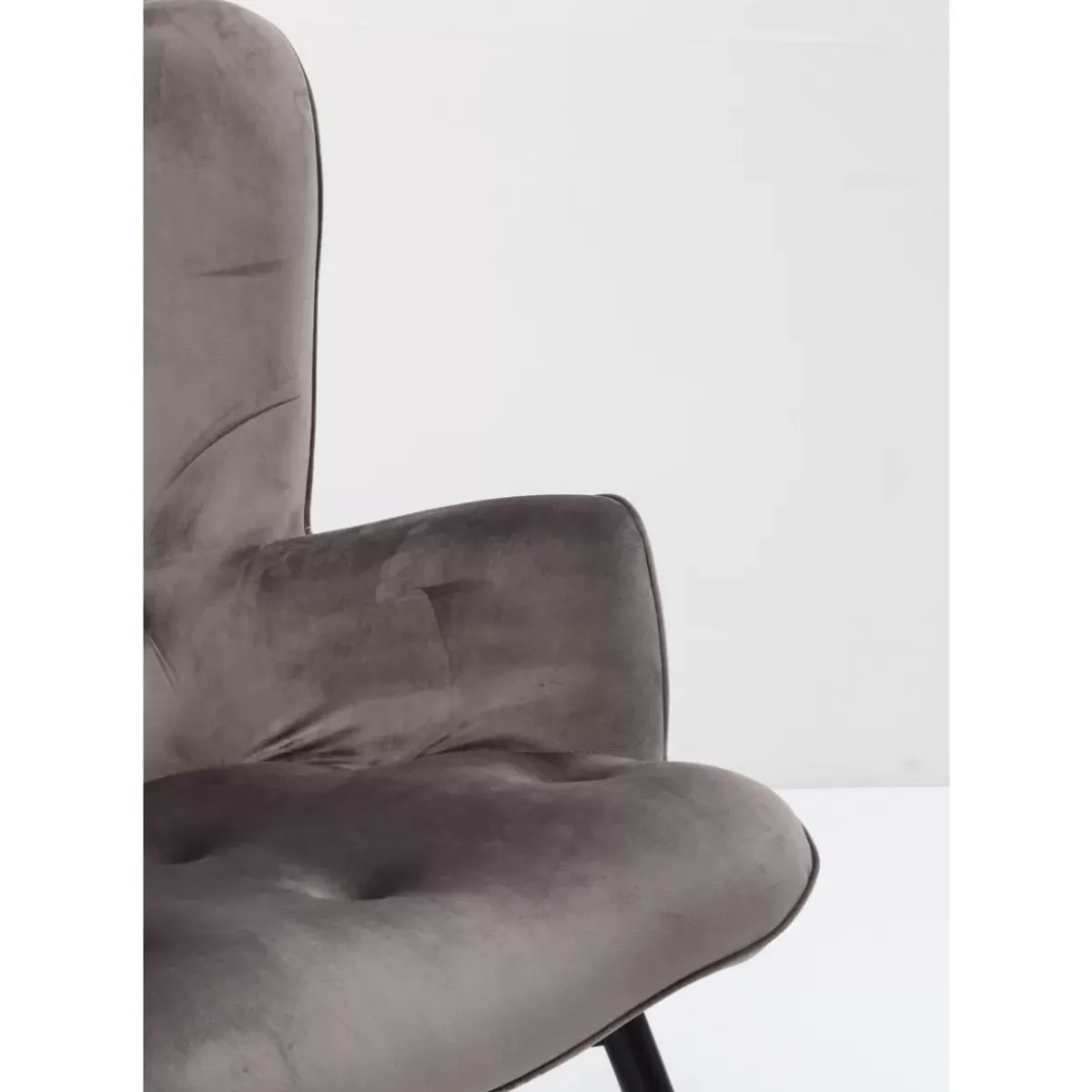 Outlet Sessel Black Vicky Velvet Grau Sessel