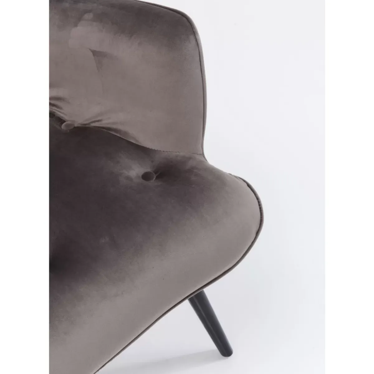 Outlet Sessel Black Vicky Velvet Grau Sessel