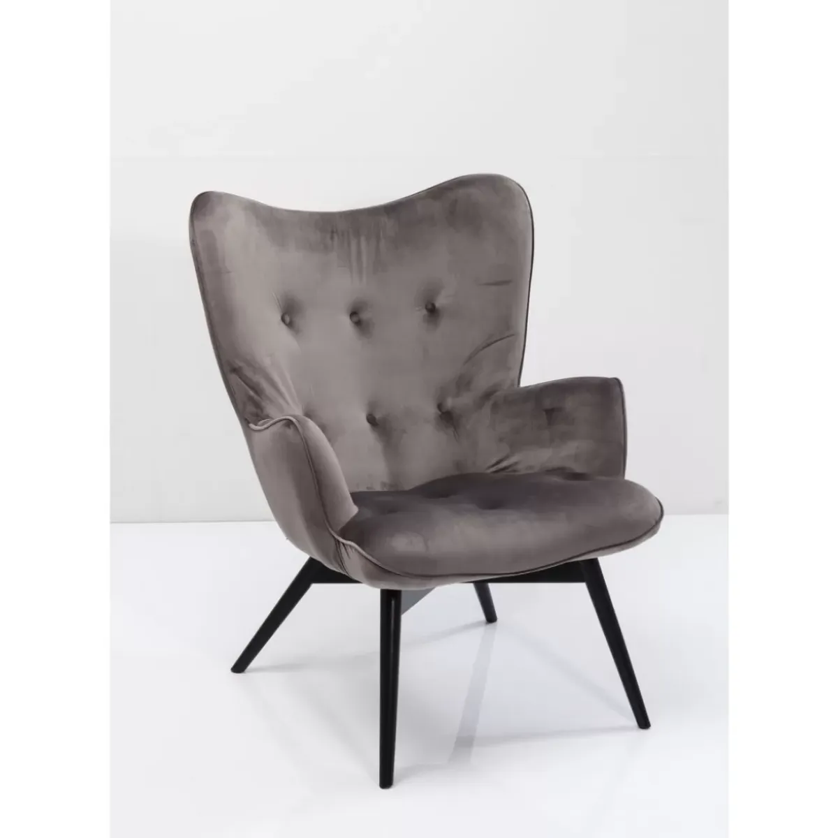 Outlet Sessel Black Vicky Velvet Grau Sessel