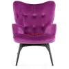 Best Sessel Black Vicky Velvet Purple Sessel