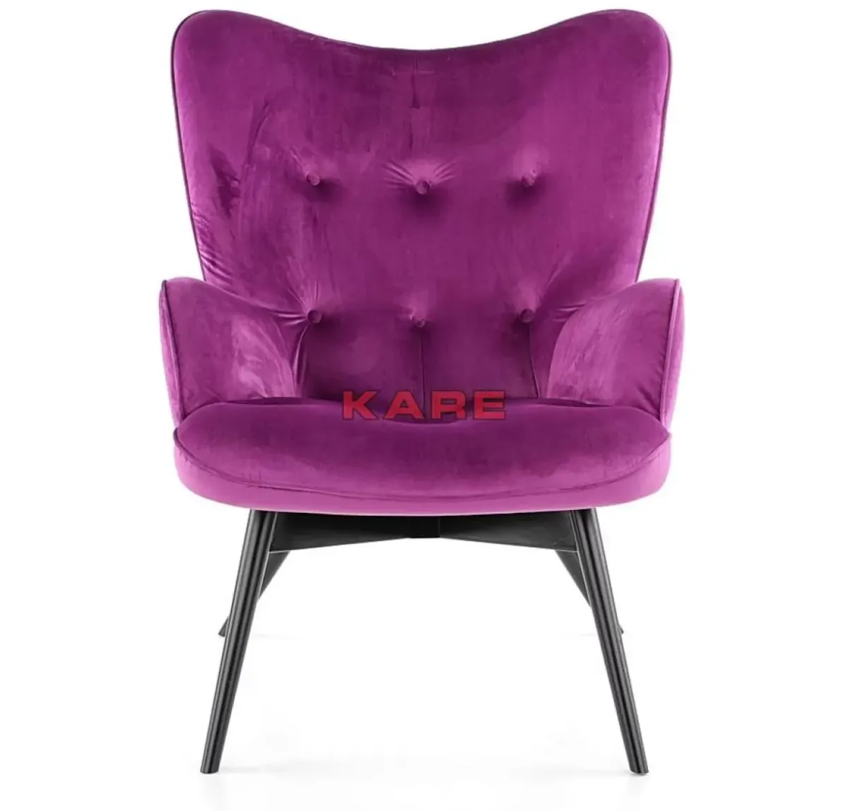 Best Sessel Black Vicky Velvet Purple Sessel