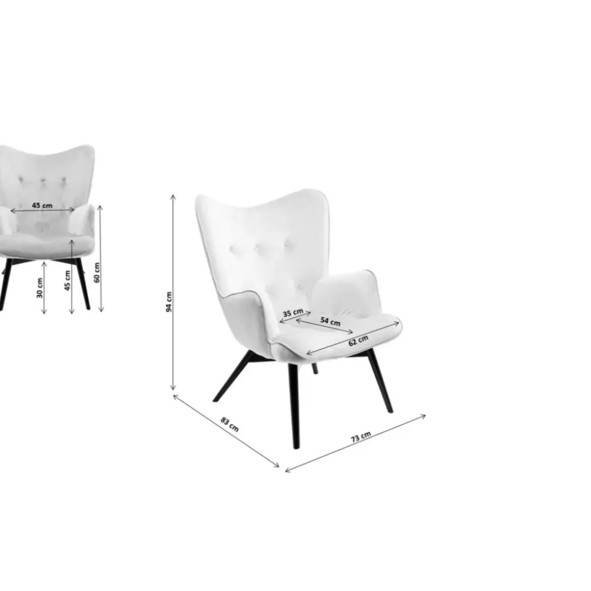 Best Sessel Black Vicky Velvet Purple Sessel