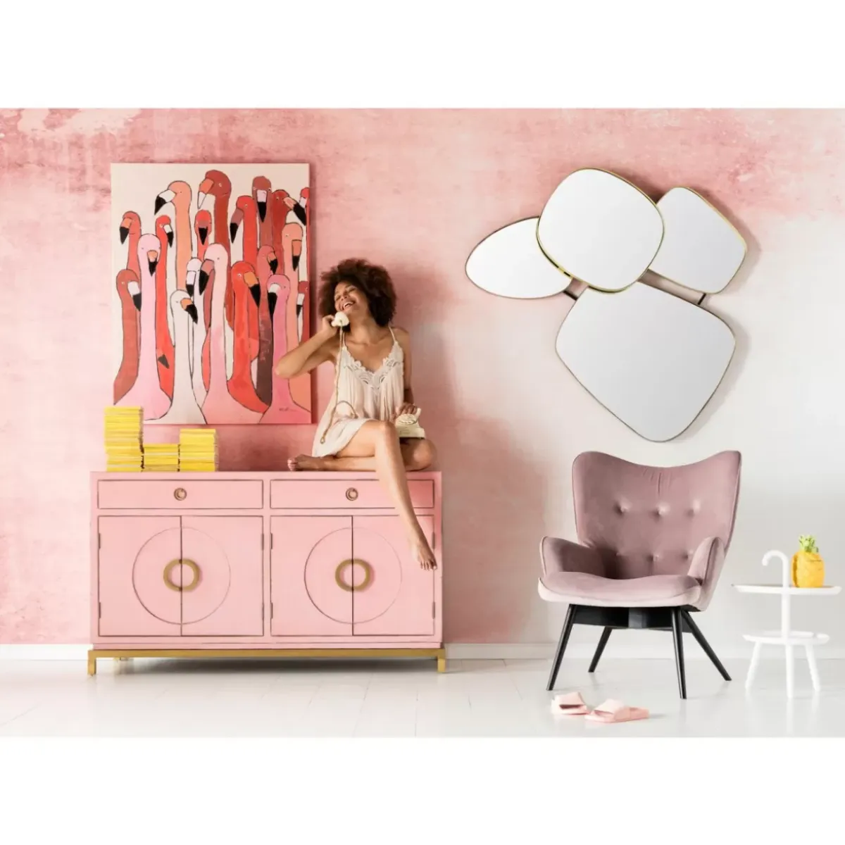 Best Sessel Black Vicky Velvet Rose Sessel
