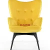 Clearance Sessel Black Vicky Velvet Yellow Sessel