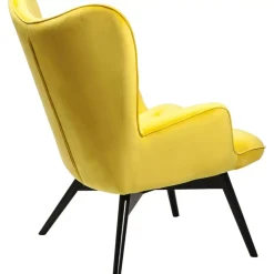 Clearance Sessel Black Vicky Velvet Yellow Sessel