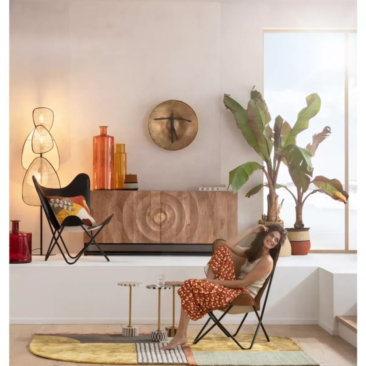 Sessel California Leder Braun Sessel