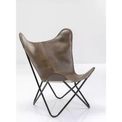 Clearance Sessel California Leder Dunkelbraun Sessel