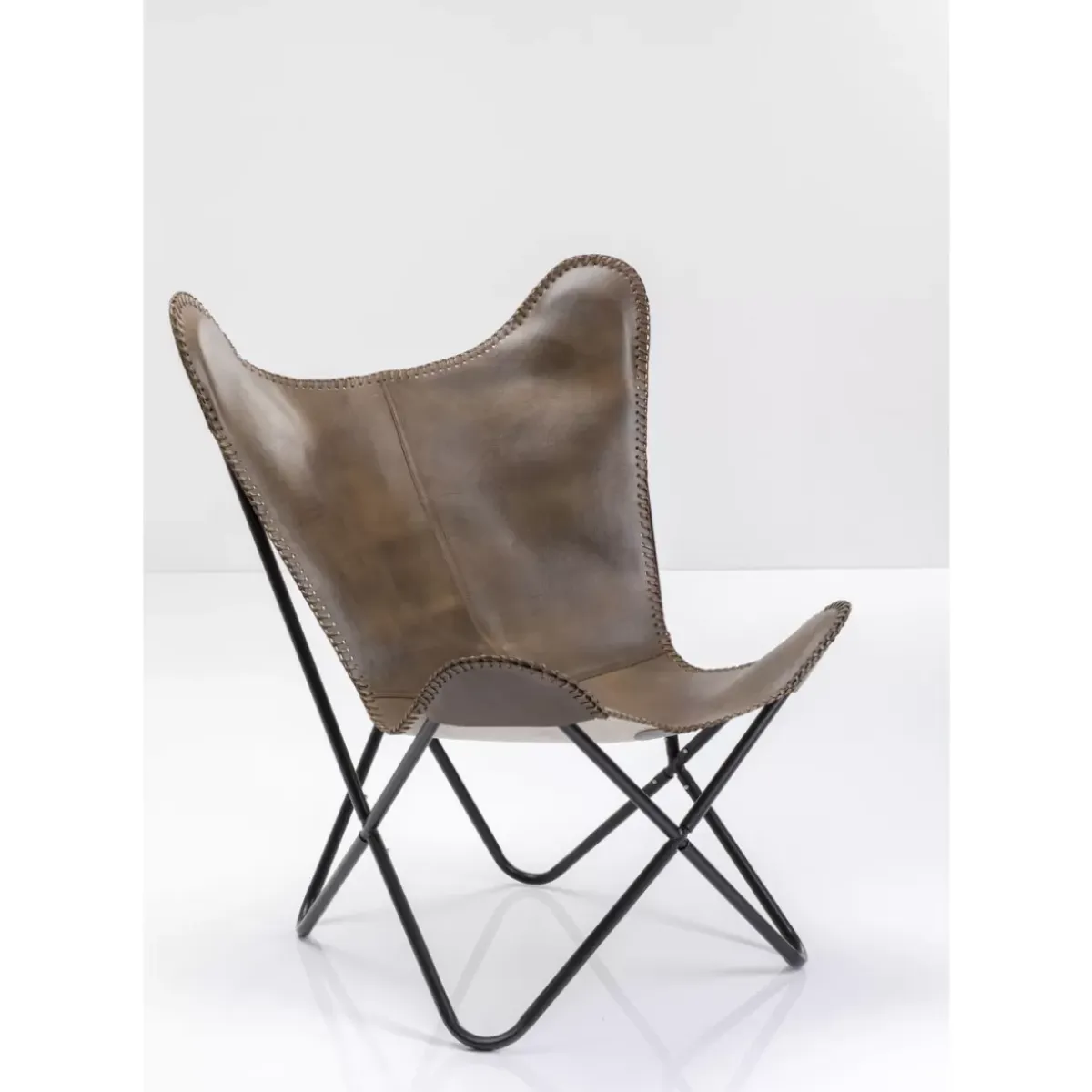 Clearance Sessel California Leder Dunkelbraun Sessel
