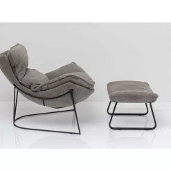 Hot Sessel Mit Hocker Snuggle Grau (2/Tlg) Sessel