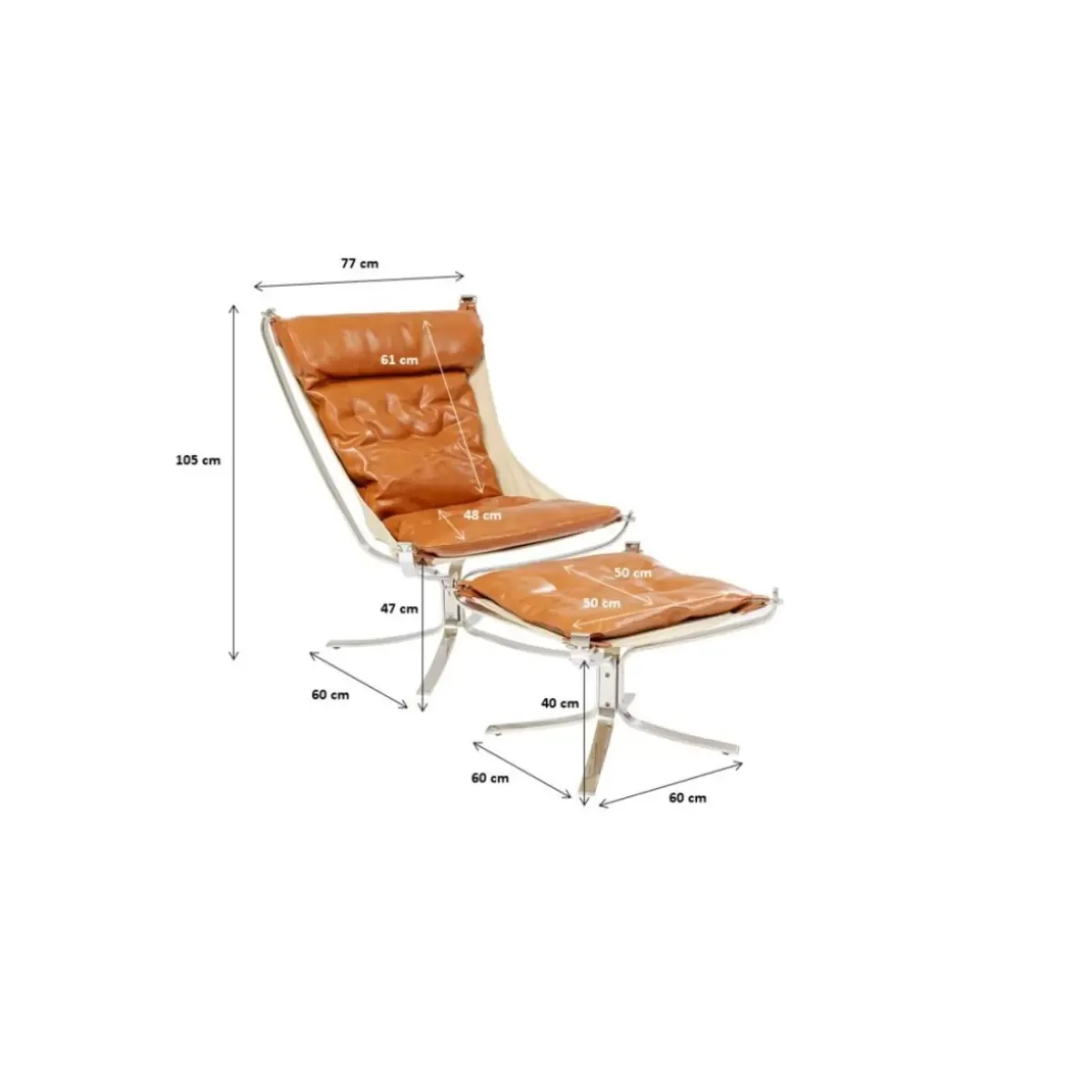 Best Sessel Mit Hocker Washington Braun Sessel