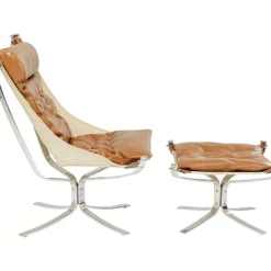 Best Sessel Mit Hocker Washington Braun Sessel