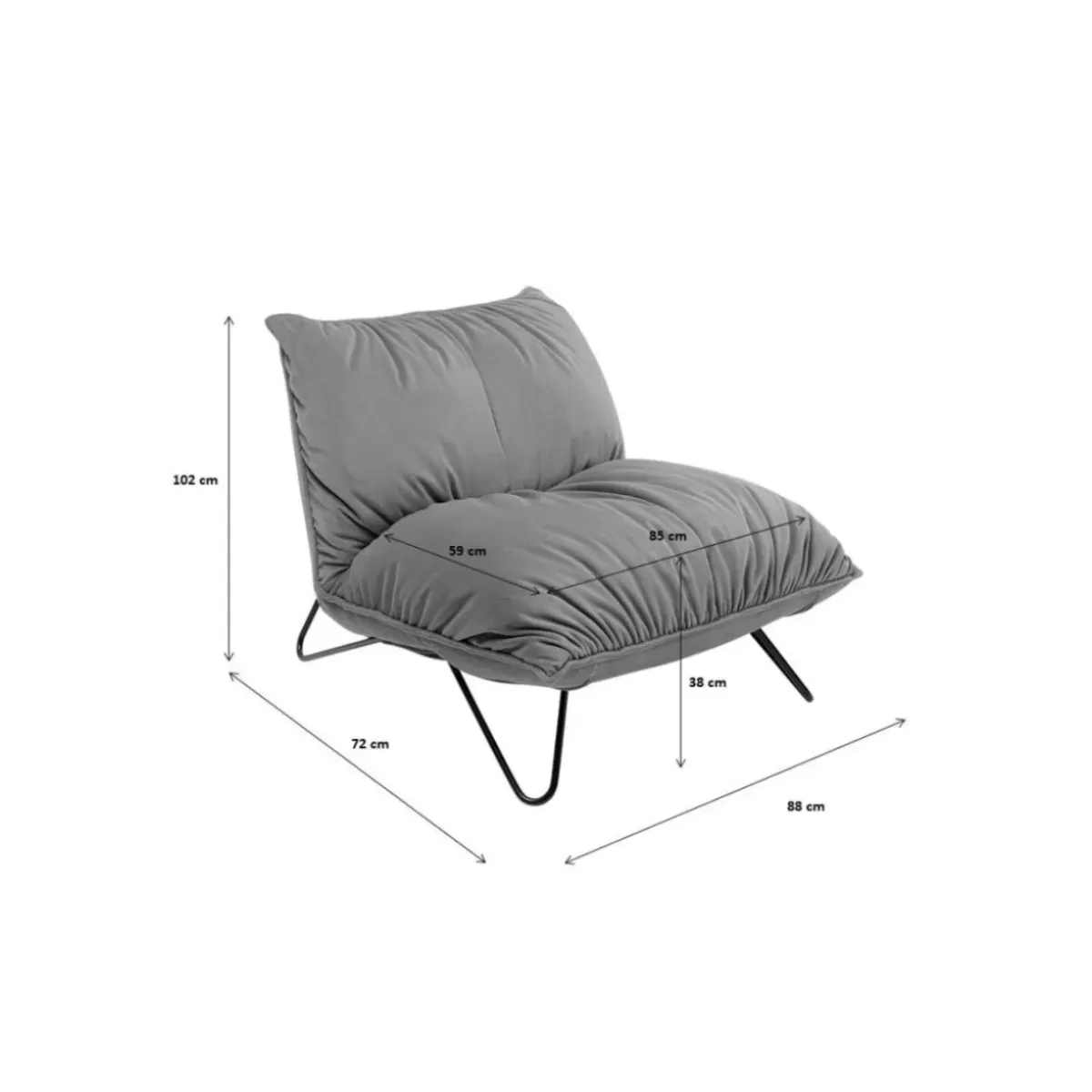 Hot Sessel Porto Pino Grau Sessel