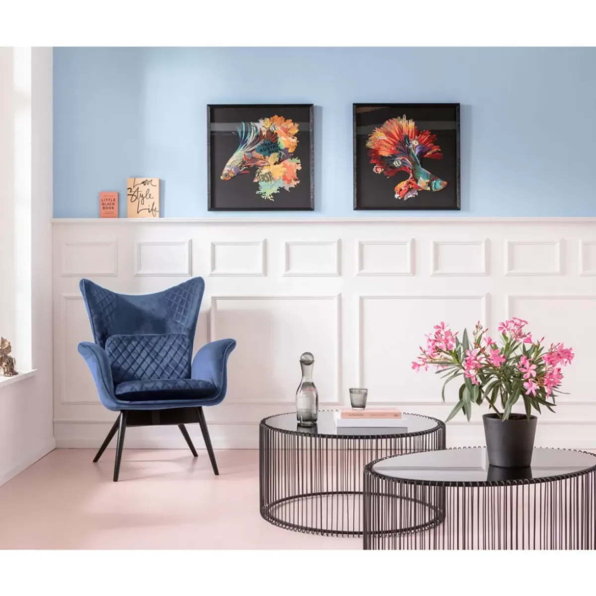 New Sessel Tudor Velvet Petrol Sessel