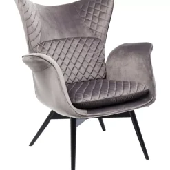 Clearance Sessel Tudor Velvet Silbergrau Sessel