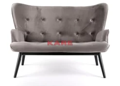 New Sofa Black Vicky 2-Sitzer Velvet Grau Sofas & Couches